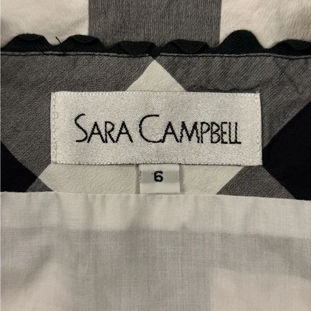 Vintage Sara Campbell Black and White Checkered Dress - Picture 10 of 14